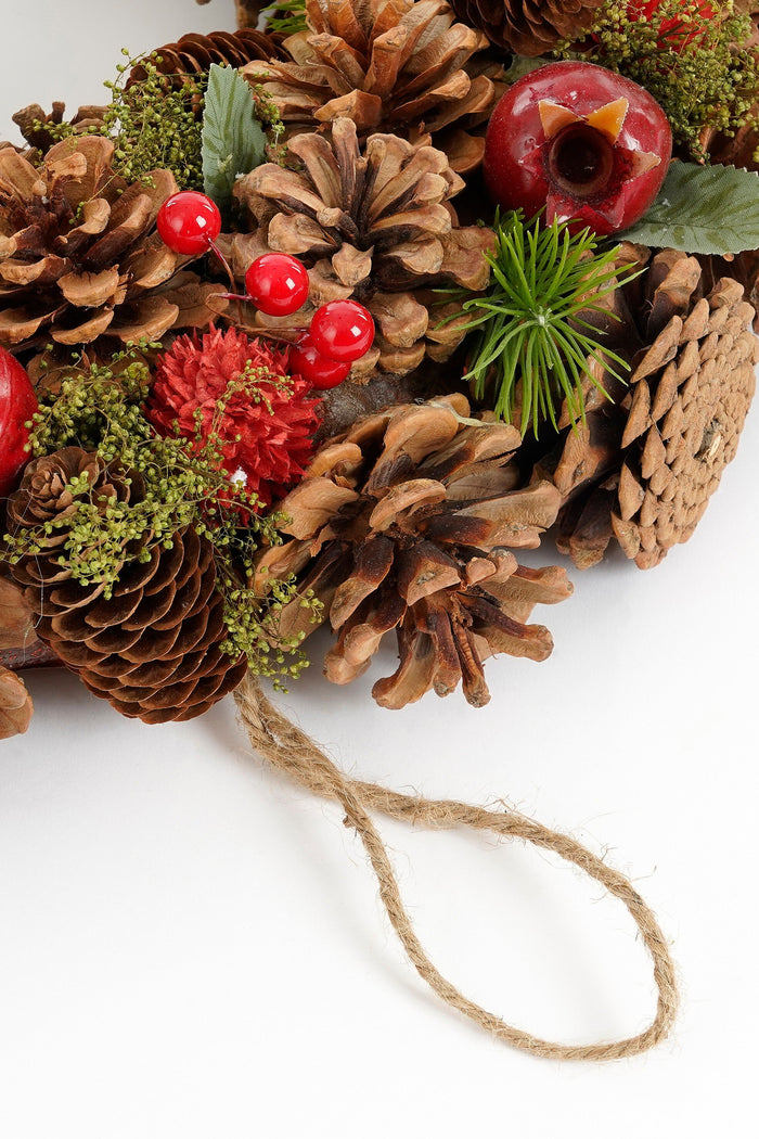 Mica Decorations Landon Kerstkrans - H9 x Ø45 cm - Bruin