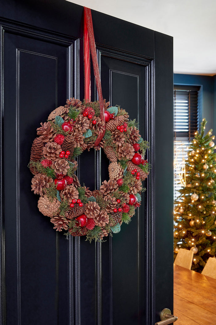 Mica Decorations Landon Kerstkrans - H9 x Ø45 cm - Bruin