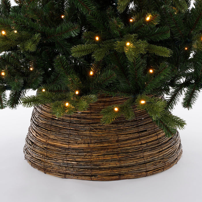 Mica Decorations Kerstboommand - H21 x Ø50 cm - Wilgentakken - Bruin