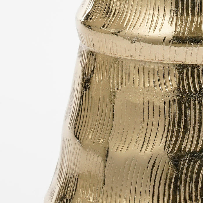 Mica Decorations Decoratie Kerstboom - H36 x Ø11 cm - Aluminium - Goud