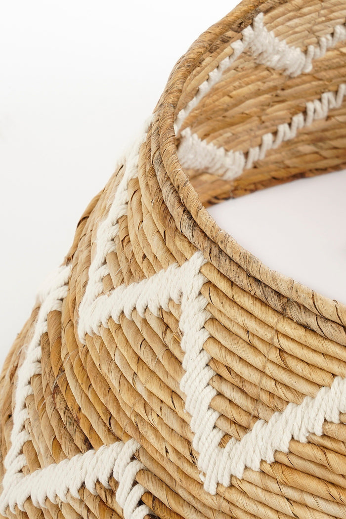 Mica Decorations Kerstboomrok - H25 x Ø50 cm - Bananenblad-Bruin, Wit