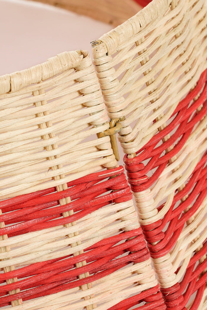 Mica Decorations Kerstboomrok - H25 x Ø60 cm - Rotan - Beige, Rood