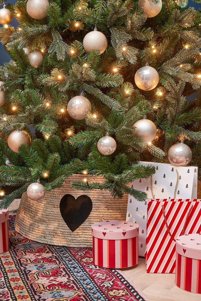 Mica Decorations Kerstboomrok - L50 x B50 x H26 cm - Crème, Zwart