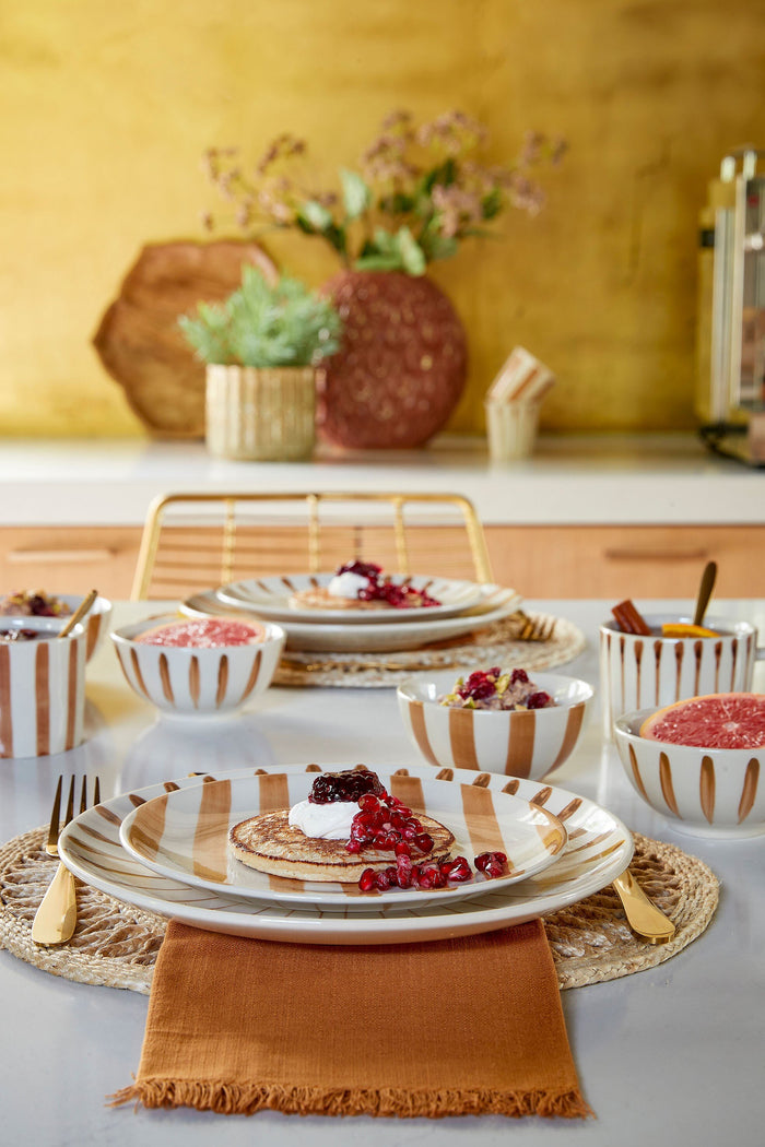 Mica Decorations Elsie Ontbijtbord - Assorti - Steengoed - Bruin