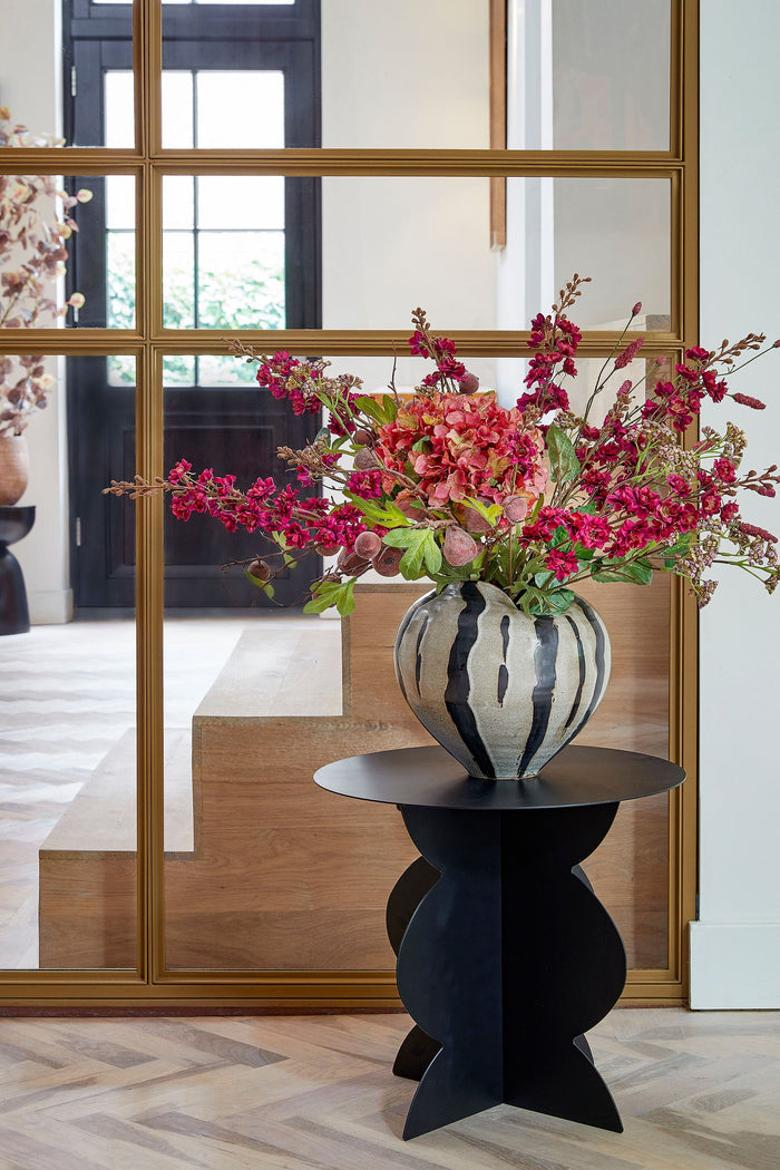 Mica Decorations Rafi Bijzettafel - H40 x Ø45 cm - IJzer - Zwart