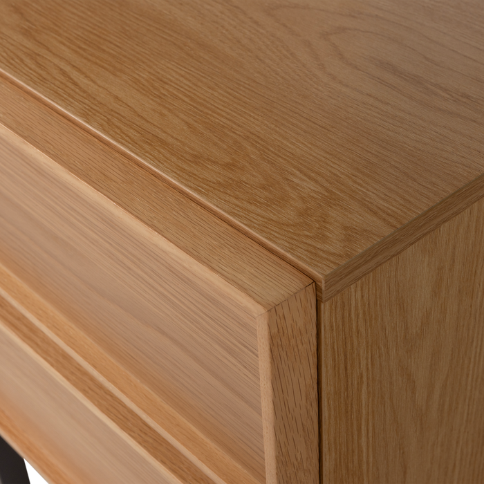 WOOOD Tours Ladekast| Nachtkastje 2 Lades Melamine| MDF - Naturel