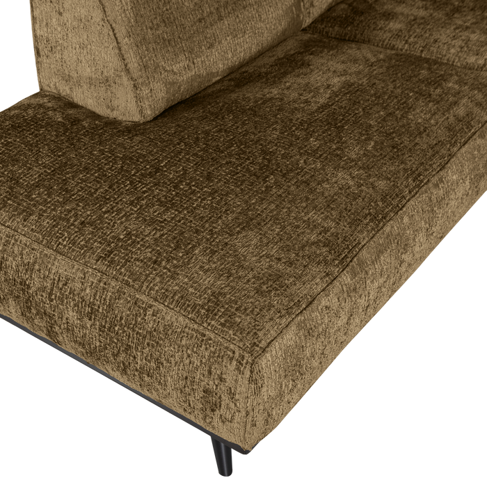 WOOOD Statement Hoekbank Links - Velvet - Brass