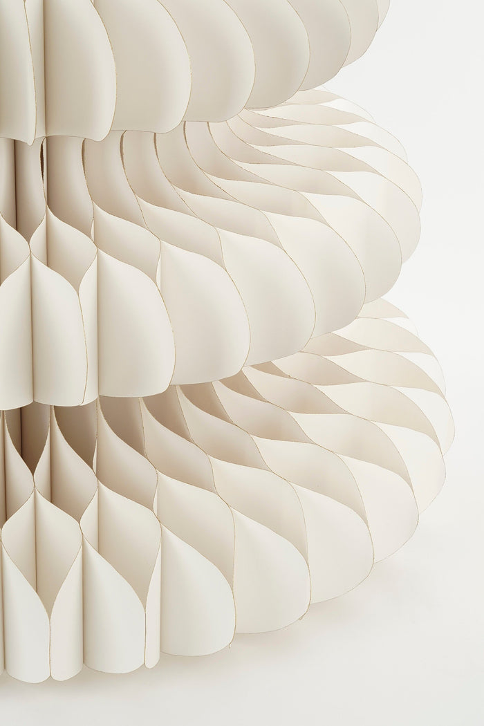 Mica Decorations Decoratie Kerstboom - H153 x Ø104 cm - Papier - Wit