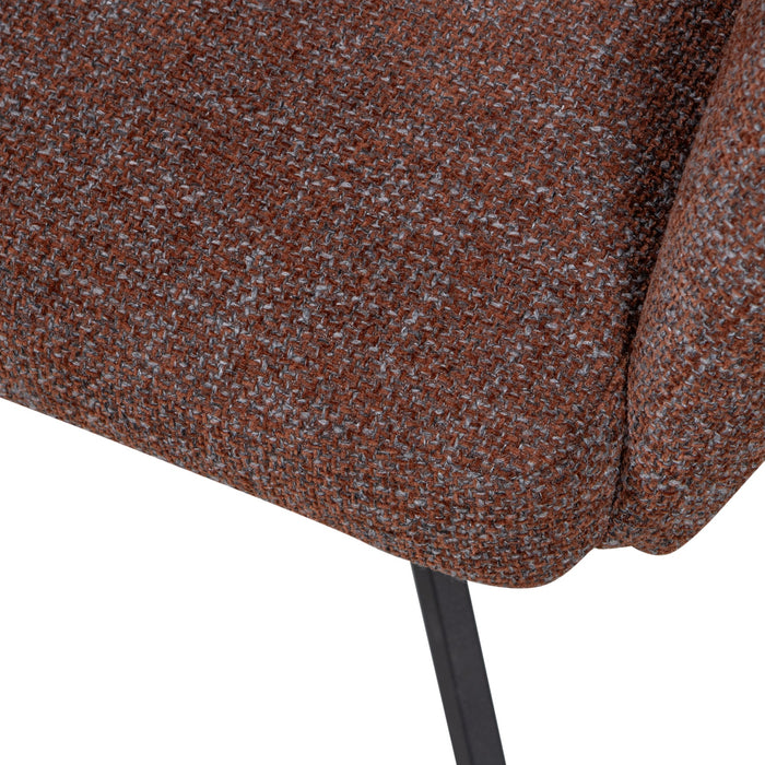 WOOOD Fenne Eetkamerstoelen - Polyester - Chestnut - Set van 6