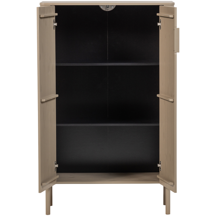 WOOOD Gunnar 2-Deurs Kast - Grenen - Mud -135x85x39