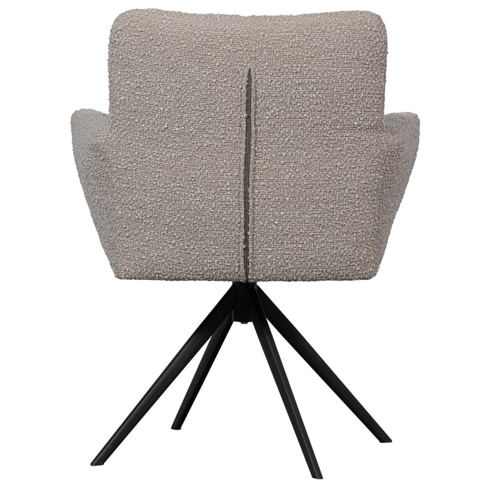 WOOOD Vinny Draaistoelen - Bouclé - Zand - Set van 6