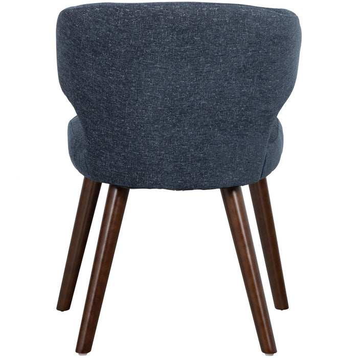 vtwonen Cape Eetkamerstoelen - Stof - Blauw - Set van 6
