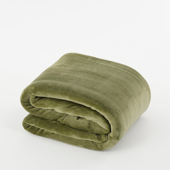 Mica Decorations Bronte Fleece Plaid - L200 x B150 cm - Lichtgroen