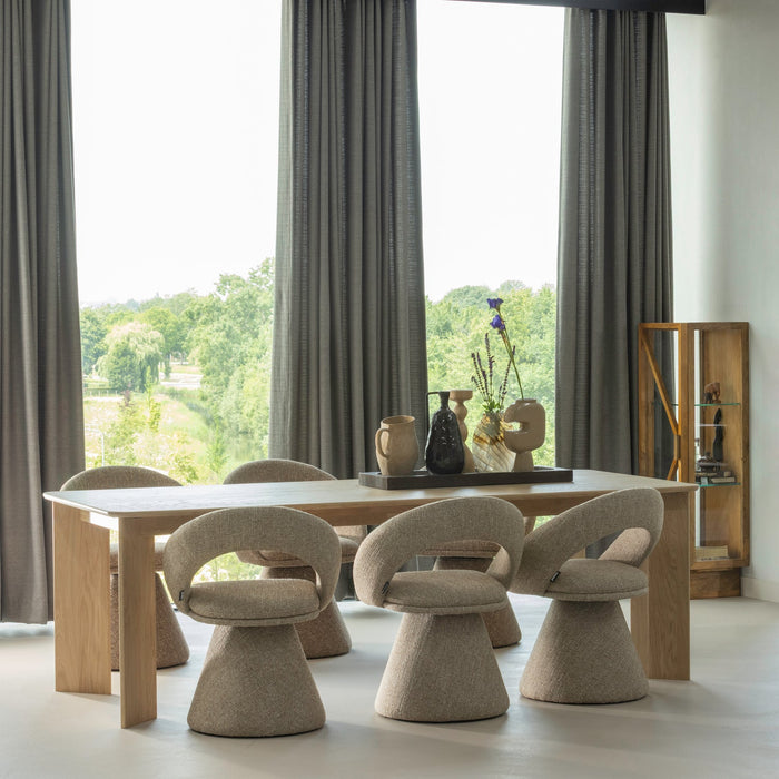 WOOOD Winter Eetkamerstoel - Melange - Naturel - Set van 6