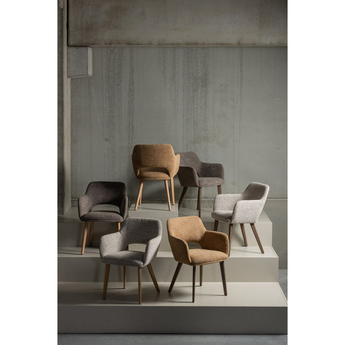 WOOOD Murat Eetkamerstoelen Houten Naturel Poot - Naturel - Set van 6