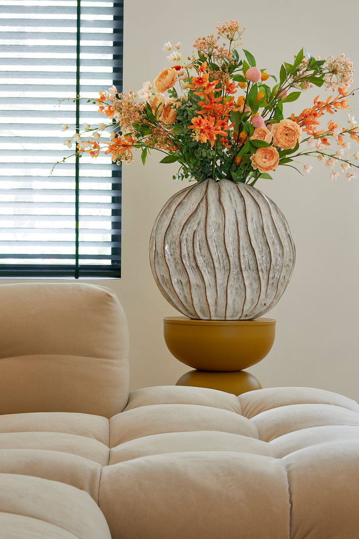 Mica Decorations Jovi Vaas - L43 x B23 x H41 cm - Keramiek - Wit