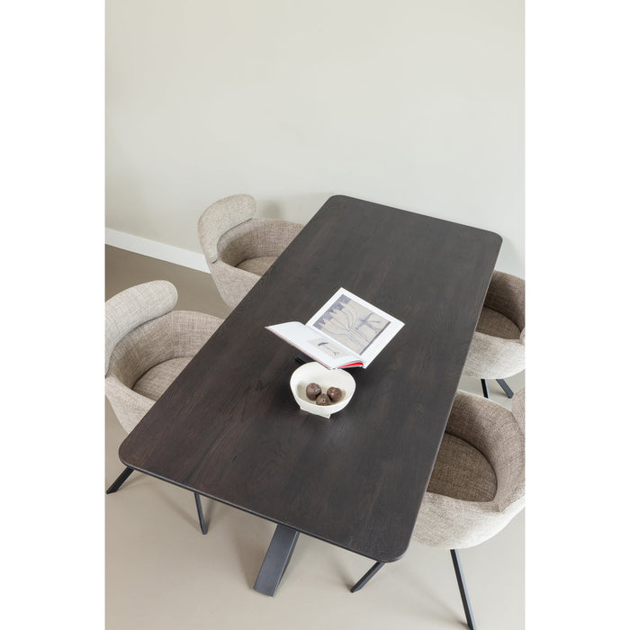 WOOOD Fenne Eetkamerstoelen - Polyester - Naturel - Set van 6