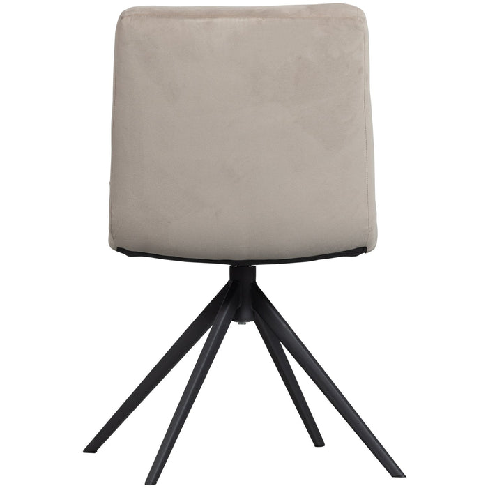 WOOOD Vinny Draaistoelen - Velvet - Zand - Set van 6