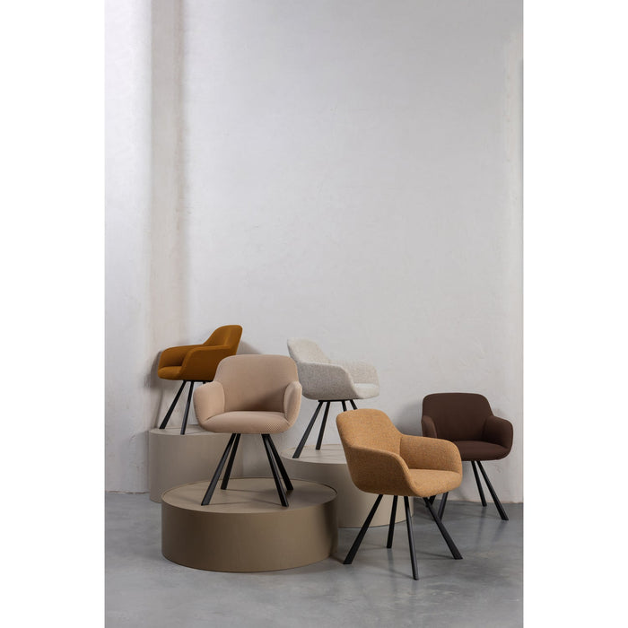 WOOOD Juno Eetkamerstoel - Mesh - Epresso - Set van 6