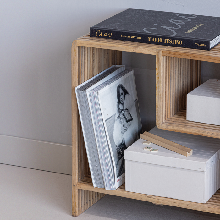 WOOOD Jasmijn Sidetable Recycled Teak - Naturel - 55x55x30