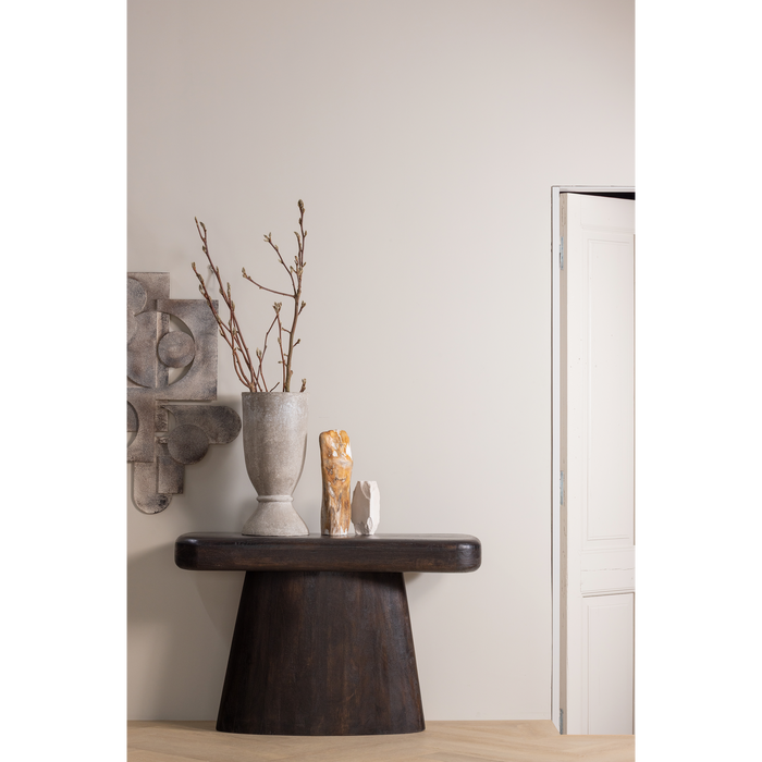 WOOOD Amco Sidetable - Mango Hout - Zwart - 76x120x40