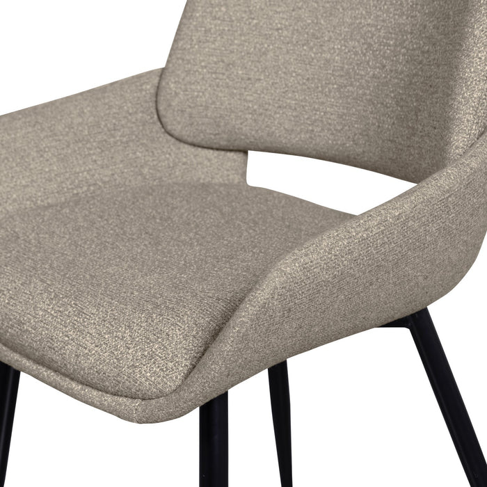 WOOOD Parade Eetkamerstoelen - Melange Stof - Zand - Set van 6