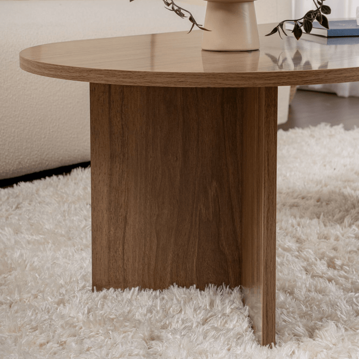 Calicosy - Ovale salontafel B119 cm - IRIS - Walnootlook