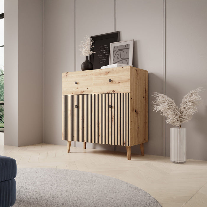 Meubella - Dressoir Bali - Eiken - 90 cm