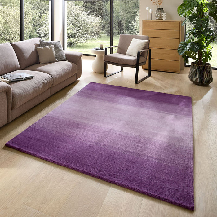 Theko Tapijt met kleurverloop Wool Comfort 140x200 cm - Paars