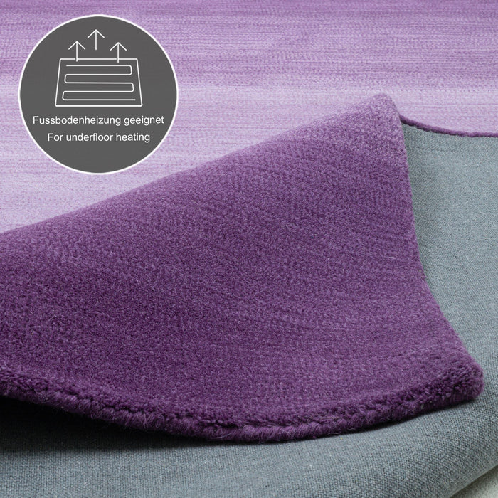 Theko Tapijt met kleurverloop Wool Comfort 140x200 cm - Paars