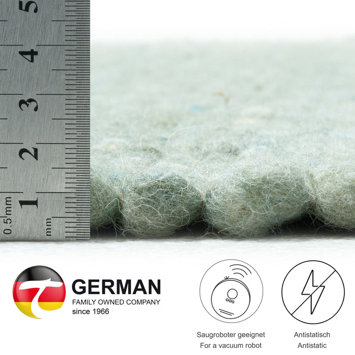 Theko Handgeweven wollen tapijt Alpen 140x200 cm - Groen