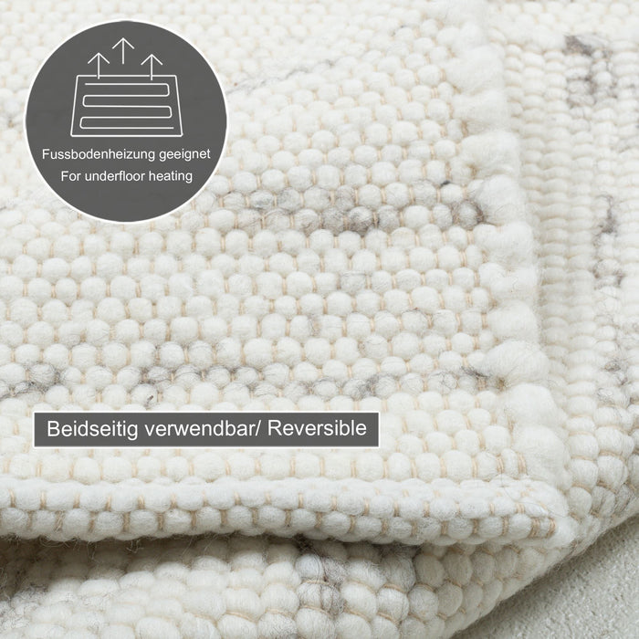 Theko Alm-Glück natuurtapijt 160x230 cm - Natuurgrijs