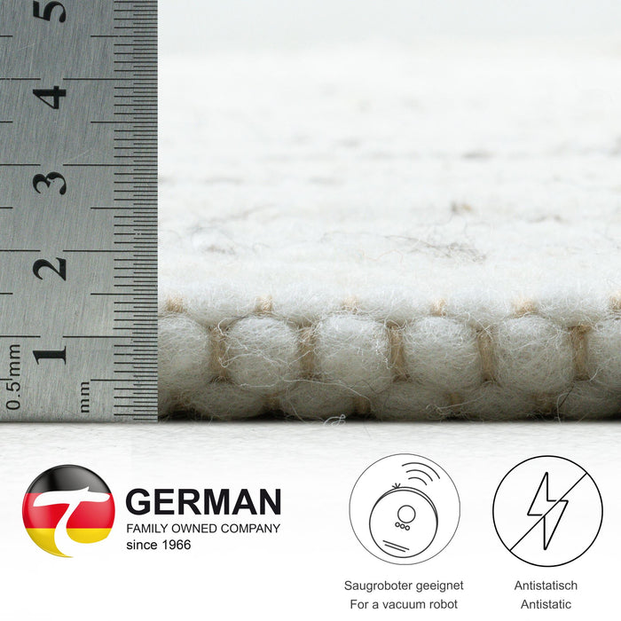 Theko Alm-Glück natuurtapijt 160x230 cm - Natuurgrijs