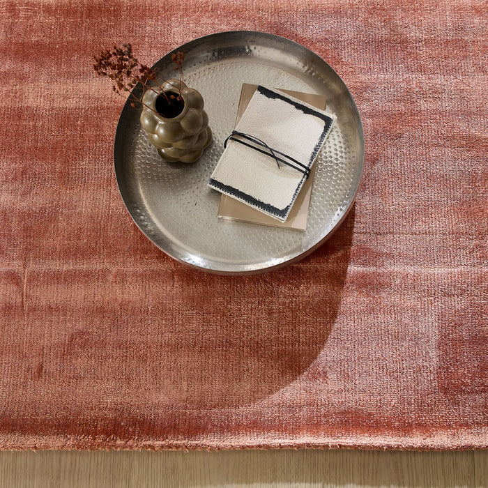 Theko handgeweven viscose tapijt Star 40x60 cm - Koper