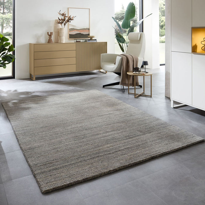 Theko Handgeweven wollen viscose tapijt San Diego 250x350 cm - Grijs