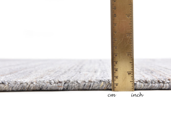 Theko Handgeweven wollen viscose tapijt San Diego 250x350 cm - Grijs