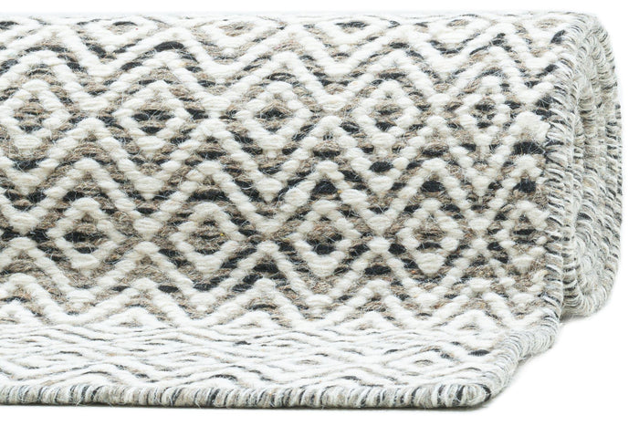 Theko Tapijt in Scandinavische stijl Trondheim 65x130 cm - Zwart|wit