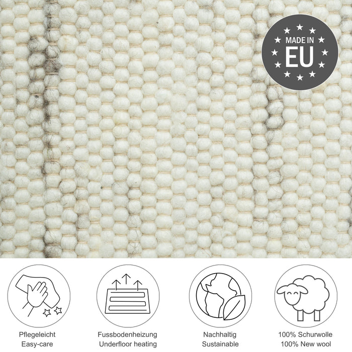 Theko Alm-Glück natuurtapijt 190x290 cm - Natuurgrijs