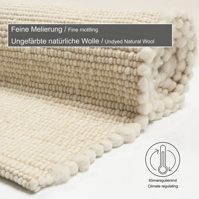 Theko Alm-Glück natuurtapijt 70x240 cm - Crème