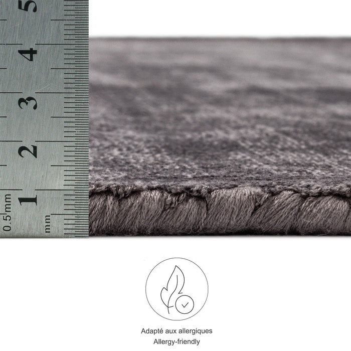 Theko handgeweven viscose tapijt Star 190x290 cm - Antraciet