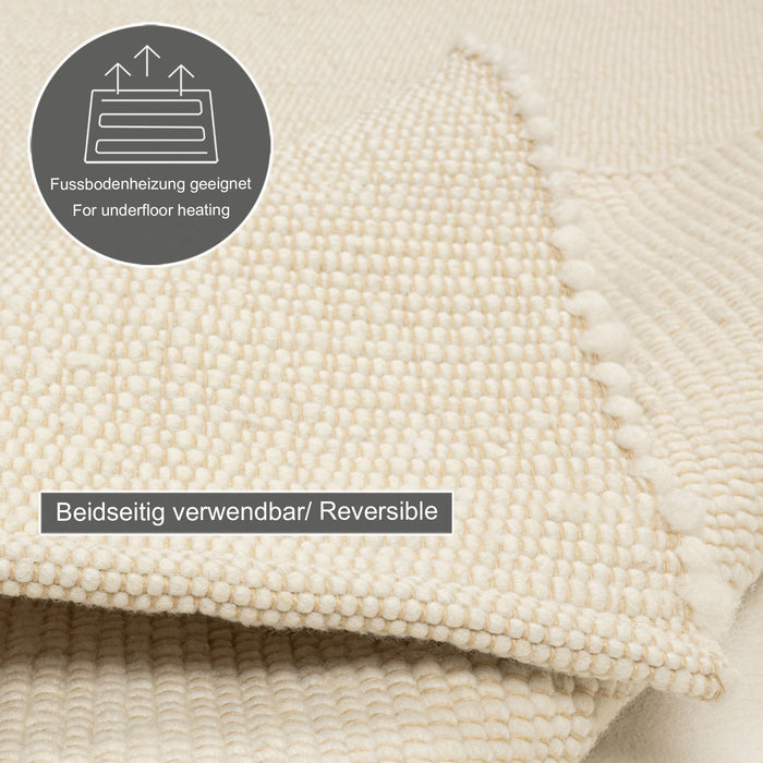 Theko Alm-Glück natuurtapijt 70x240 cm - Crème