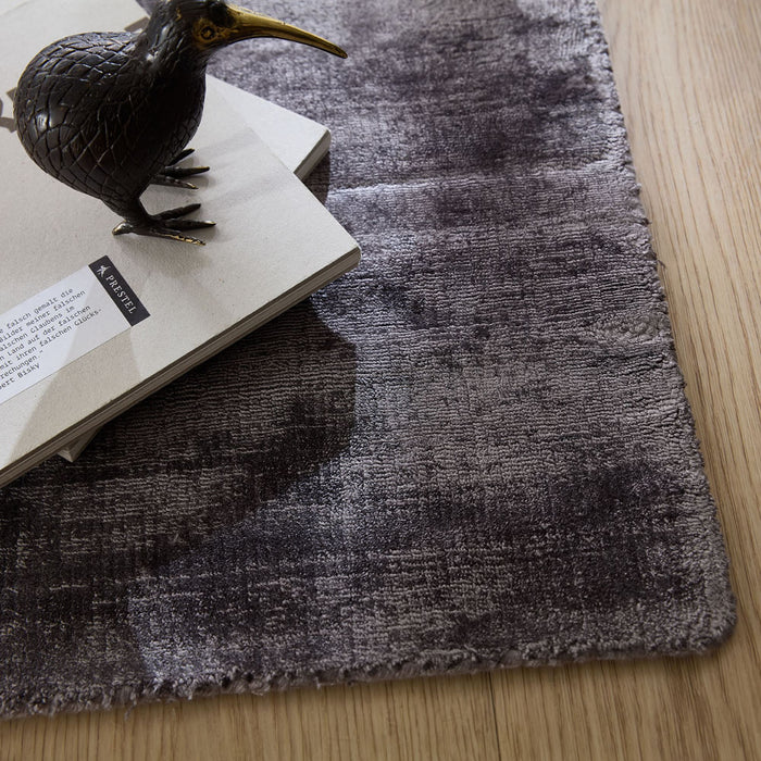 Theko handgeweven viscose tapijt Star 190x290 cm - Antraciet