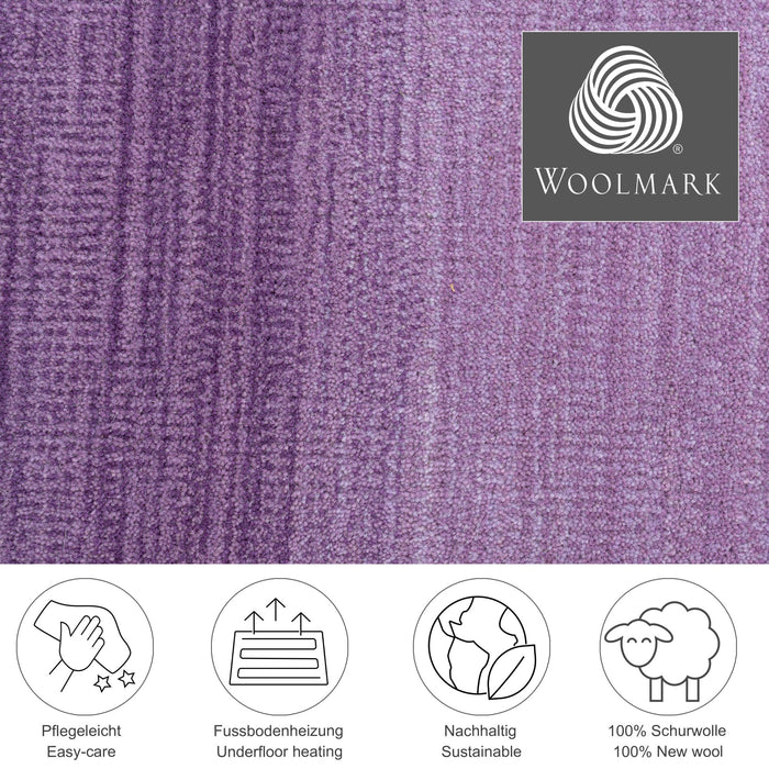 Theko Tapijt met kleurverloop Wool Comfort 70x140 cm - Paars