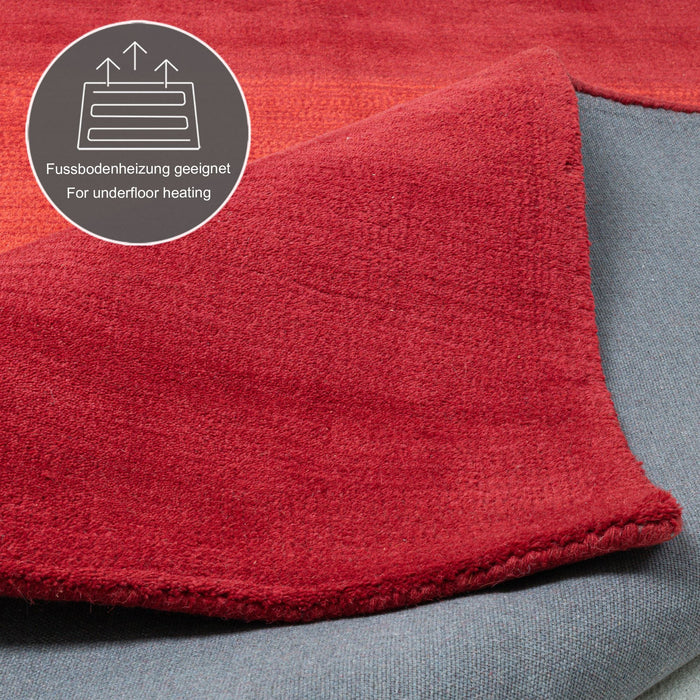 Theko Tapijt met kleurverloop Wool Comfort 140x200 cm - Rood