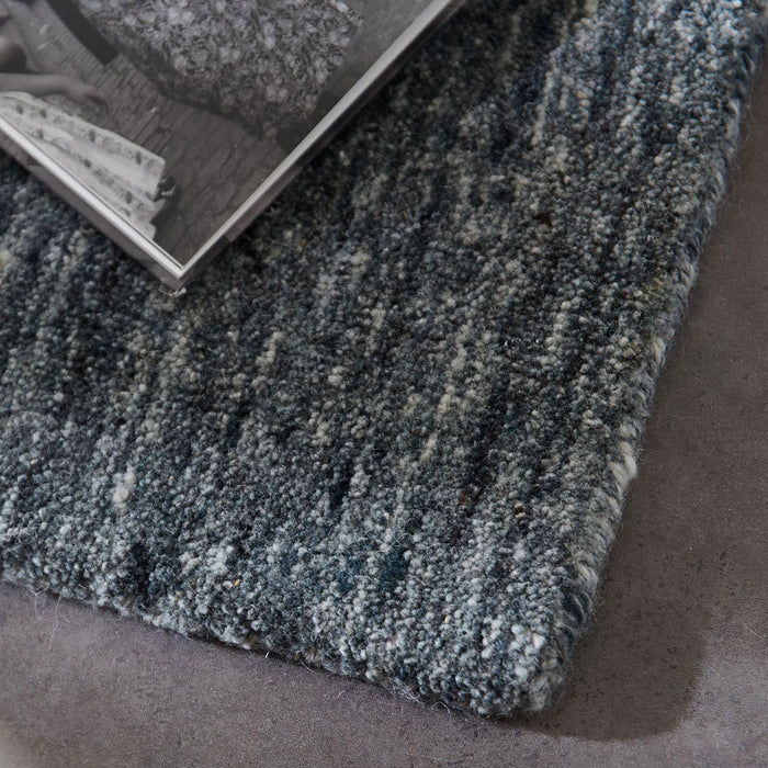 Theko Handgeweven wollen tapijt Pure 250x350 cm - Antraciet