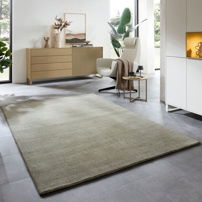 Theko Handgeweven wollen viscose tapijt San Diego 170x240 cm - Groen