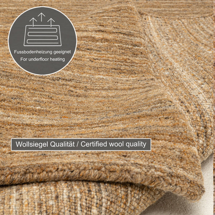 Theko Handgeweven wollen tapijt Pure 250x300 cm - Geel