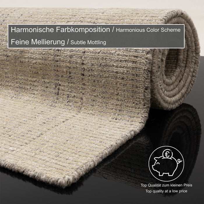 Theko gestreept UNI-tapijt Venus 170x240 cm - Beige