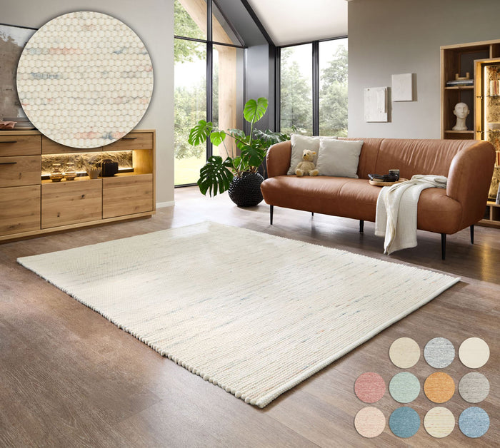 Theko Handgeweven wollen tapijt Alpen 90x160 cm - Multicolor