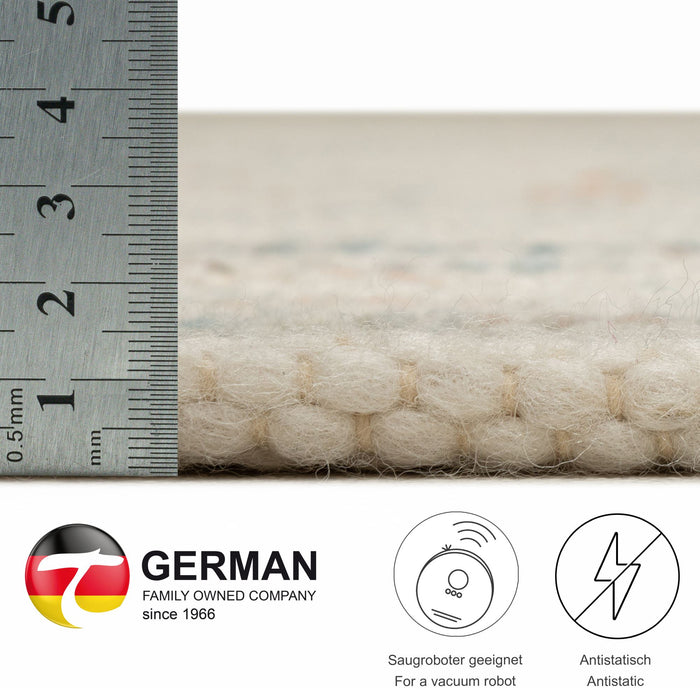 Theko Handgeweven wollen tapijt Alpen 70x140 cm - Multicolor